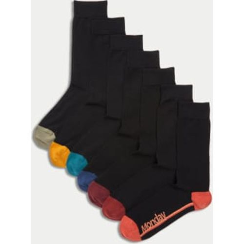 Mens 7pk Cool & Fresh™ Days Of The Week Cotton Rich Socks - - M&S Collection - Modalova