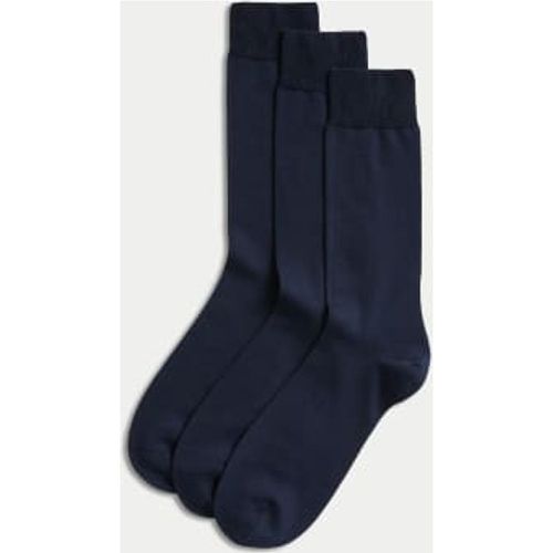 Mens 3pk Luxury Egyptian Cotton Rich Socks - - M&S SARTORIAL - Modalova