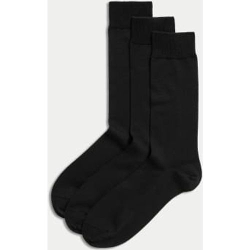 Mens 3pk Luxury Egyptian Cotton Rich Socks - - M&S SARTORIAL - Modalova