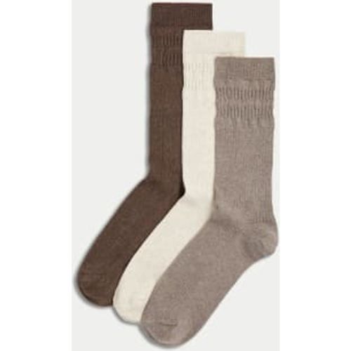 Mens 3pk Gentle Grip Cool & Fresh™ Socks - - M&S Collection - Modalova