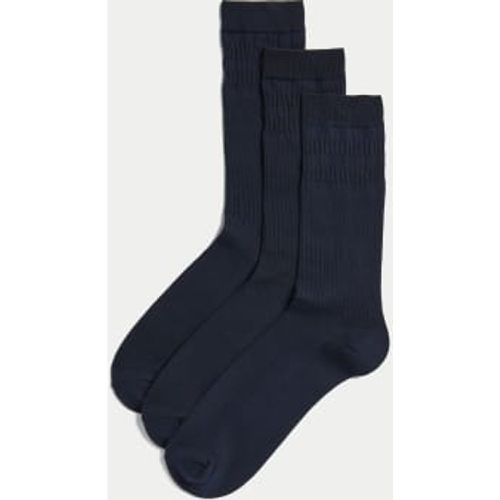 Mens 3pk Gentle Grip Cool & Fresh™ Socks - - M&S Collection - Modalova