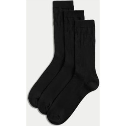 Mens 3pk Gentle Grip Cool & Fresh™ Socks - - M&S Collection - Modalova