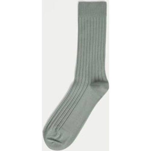 Mens 1pk Egyptian Cotton Rich Ribbed Socks - - Autograph - Modalova