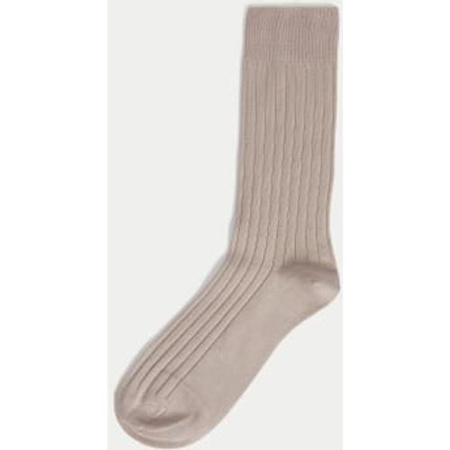 Mens 1pk Egyptian Cotton Rich Ribbed Socks - - Autograph - Modalova