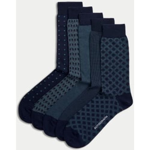 Mens 5pk Assorted Modal Pima Cotton Socks - - Autograph - Modalova