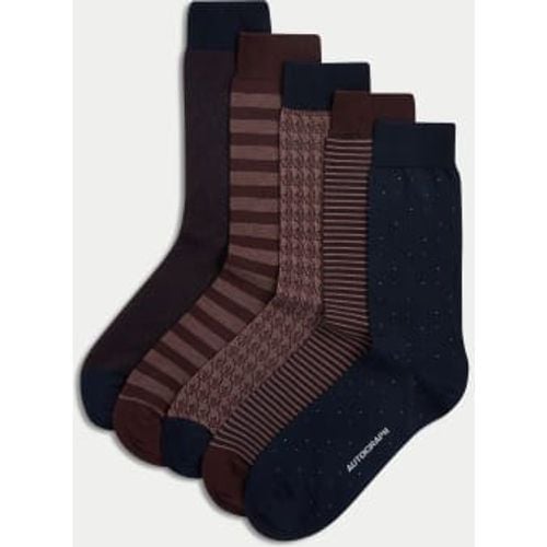 Mens 5pk Assorted Modal Pima Cotton Socks - - Autograph - Modalova