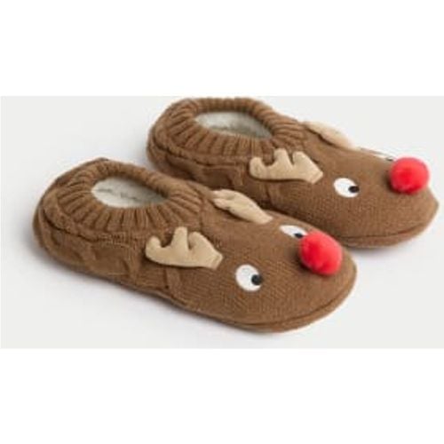 Mens Reindeer Slipper Socks - - M&S Collection - Modalova