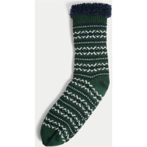 Mens Fair Isle Slipper Socks - - M&S Collection - Modalova