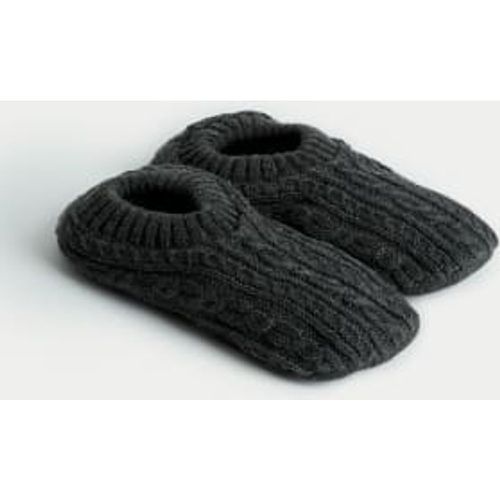 Mens Cable Knit Slipper Socks - - M&S Collection - Modalova