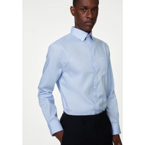 Mens Slim Fit Non Iron Pure Cotton Shirt - - M&S Collection - Modalova