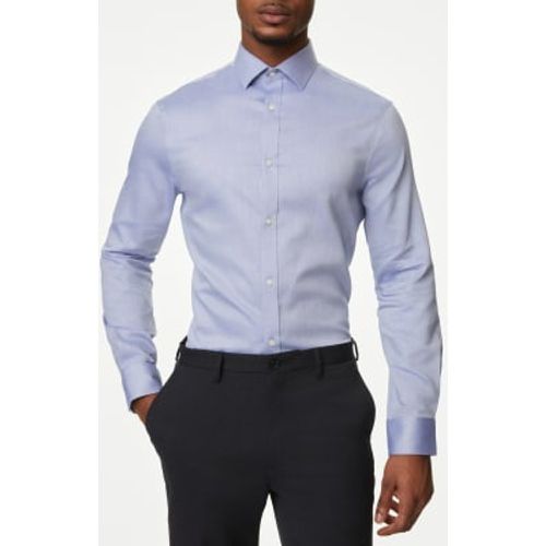 Mens Slim Fit Non Iron Pure Cotton Textured Shirt - - M&S Collection - Modalova