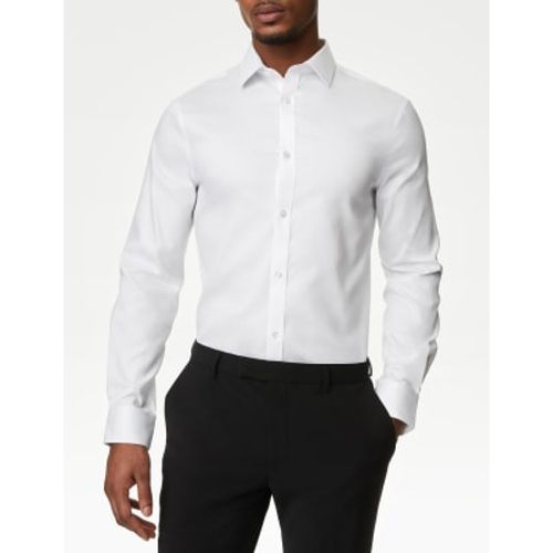 Mens Slim Fit Non Iron Pure Cotton Textured Shirt - - M&S Collection - Modalova