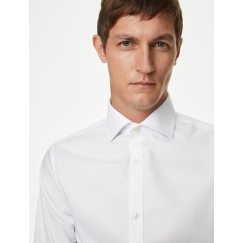 Mens Slim Fit Pure Cotton Double Cuff Shirt - - M&S Collection - Modalova