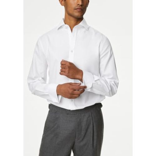 Mens Regular Fit Pure Cotton Double Cuff Twill Shirt - - M&S Collection - Modalova