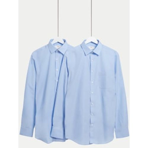 Mens 2pk Slim Fit Easy Iron Cotton Blend Shirts - - M&S Collection - Modalova