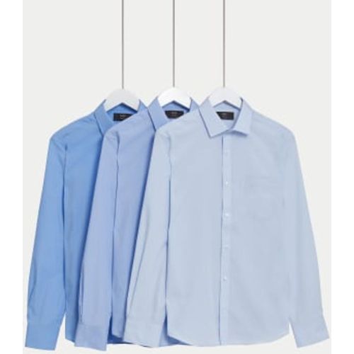 Mens 3pk Slim Fit Easy Iron Shirts - - M&S Collection - Modalova