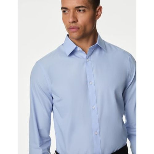 Mens Slim Fit Easy Iron Cotton Blend Shirt - - M&S Collection - Modalova