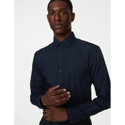 Mens Slim Fit Easy Iron Cotton Blend Shirt - - M&S Collection - Modalova