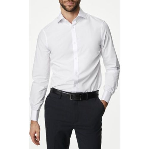 Mens Slim Fit Cotton Blend Double Cuff Shirt - - M&S Collection - Modalova