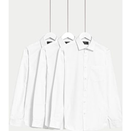 Mens 3pk Skinny Fit Easy Iron Shirts - - M&S Collection - Modalova