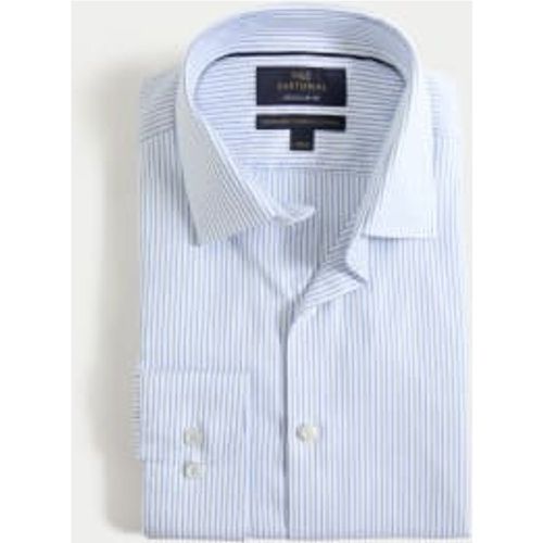 Mens Regular Fit Luxury Cotton Striped Shirt - - M&S SARTORIAL - Modalova