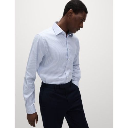 Mens Regular Fit Luxury Cotton Striped Shirt - - M&S SARTORIAL - Modalova