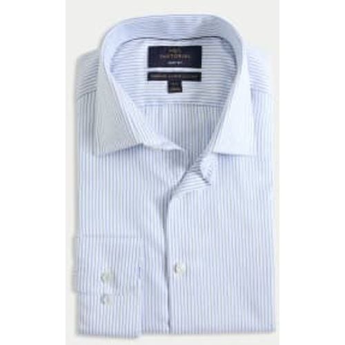 Mens Slim Fit Luxury Cotton Striped Shirt - - M&S SARTORIAL - Modalova