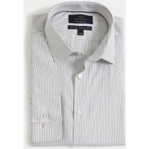 Mens Tailored Fit Luxury Pure Cotton Striped Shirt - - M&S SARTORIAL - Modalova