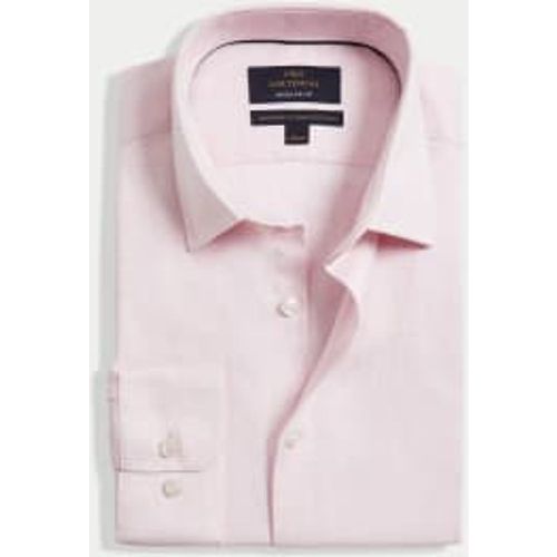 Mens Regular Fit Luxury Pure Cotton Textured Shirt - - M&S SARTORIAL - Modalova