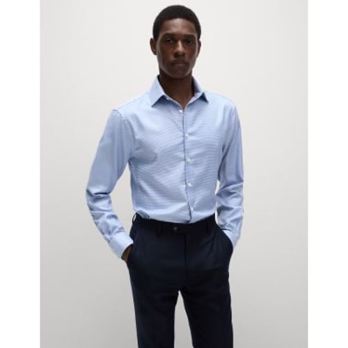 Mens Regular Fit Luxury Pure Cotton Textured Shirt - - M&S SARTORIAL - Modalova