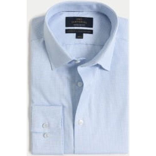 Mens Regular Fit Luxury Cotton Checked Shirt - - M&S SARTORIAL - Modalova