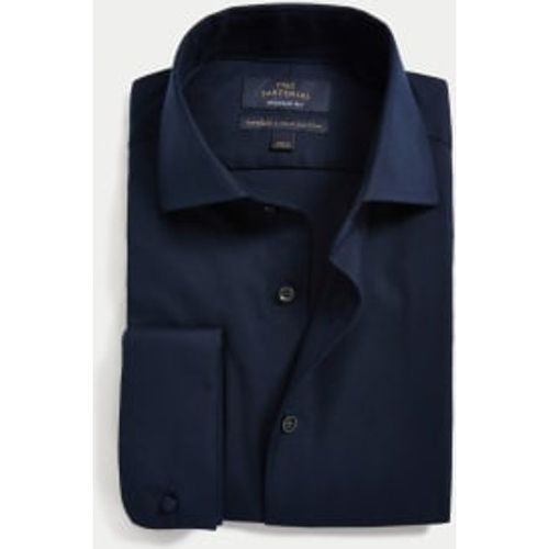 Mens Regular Fit Luxury Cotton Double Cuff Twill Shirt - - M&S SARTORIAL - Modalova