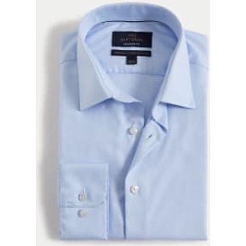 Mens Regular Fit Luxury Cotton Twill Shirt - - M&S SARTORIAL - Modalova