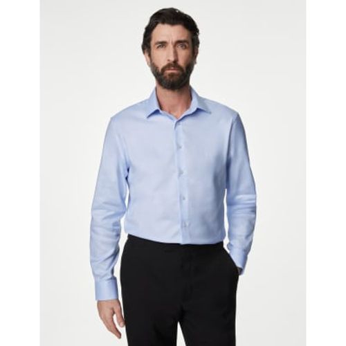 Mens Regular Fit Luxury Cotton Twill Shirt - - M&S SARTORIAL - Modalova