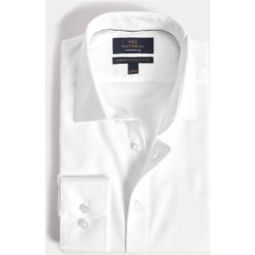 Mens Regular Fit Luxury Cotton Twill Shirt - - M&S SARTORIAL - Modalova