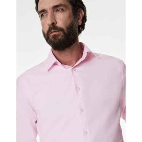 Mens Tailored Fit Luxury Cotton Twill Shirt - - M&S SARTORIAL - Modalova