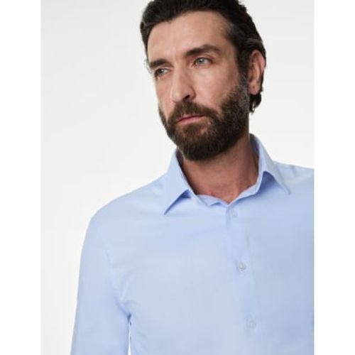 Mens Tailored Fit Luxury Cotton Twill Shirt - - M&S SARTORIAL - Modalova