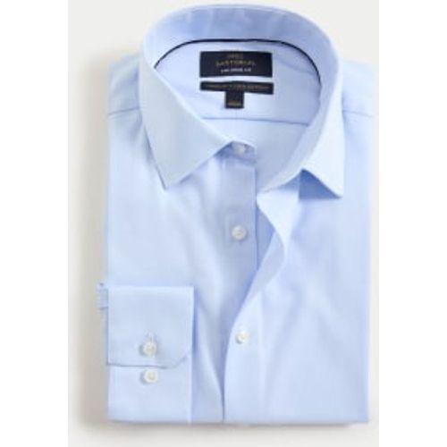 Mens Tailored Fit Luxury Cotton Twill Shirt - - M&S SARTORIAL - Modalova