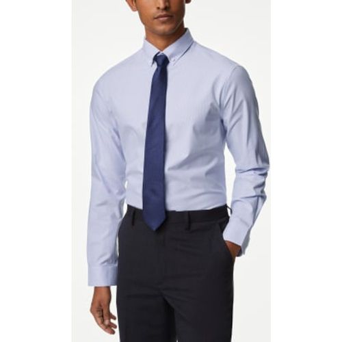 Mens Slim Fit Cotton Stretch 360 Flex™ Shirt - - M&S Collection - Modalova