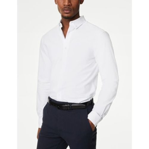 Mens Slim Fit Cotton Stretch 360 Flex™ Shirt - - M&S Collection - Modalova