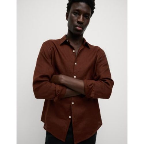 Mens Pure Linen Shirt - - M&S Collection - Modalova