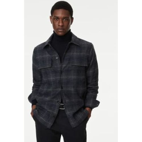 Mens Textured Check Overshirt - - M&S Collection - Modalova