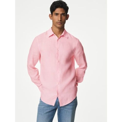 Mens Pure Linen Regular Fit Shirt - - M&S Collection - Modalova