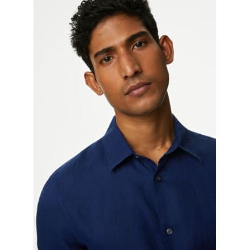 Mens Pure Linen Regular Fit Shirt - - M&S Collection - Modalova