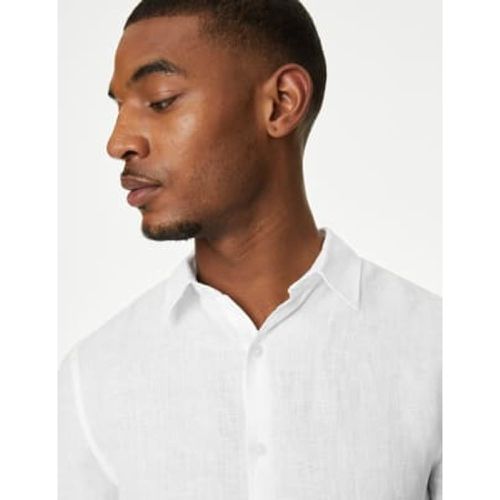 Mens Pure Linen Slim Fit Shirt - - M&S Collection - Modalova