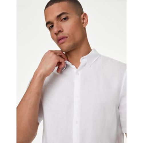 Mens Easy Iron Pure Linen Shirt - - M&S Collection - Modalova