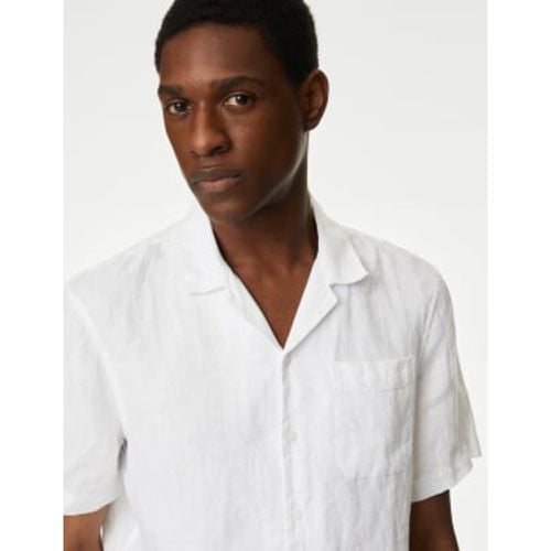 Mens Pure Linen Cuban Collar Shirt - - M&S Collection - Modalova