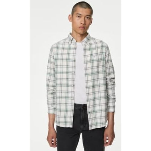 Mens Pure Cotton Flannel Shirt - - M&S Collection - Modalova