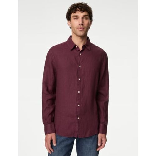 Mens Pure Linen Shirt - - M&S Collection - Modalova