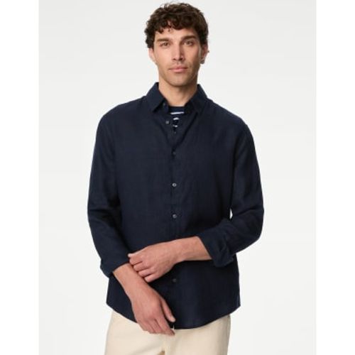 Mens Pure Linen Shirt - - M&S Collection - Modalova